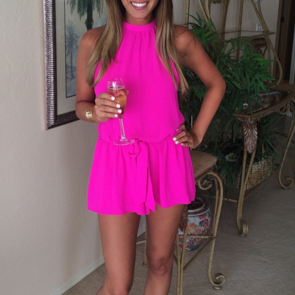 Vibrant pink romper